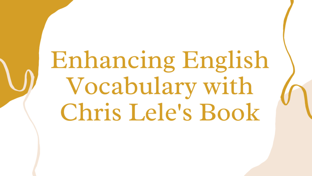 Cover of Chris Lele's book with title 'English Vocabulary' on a white background