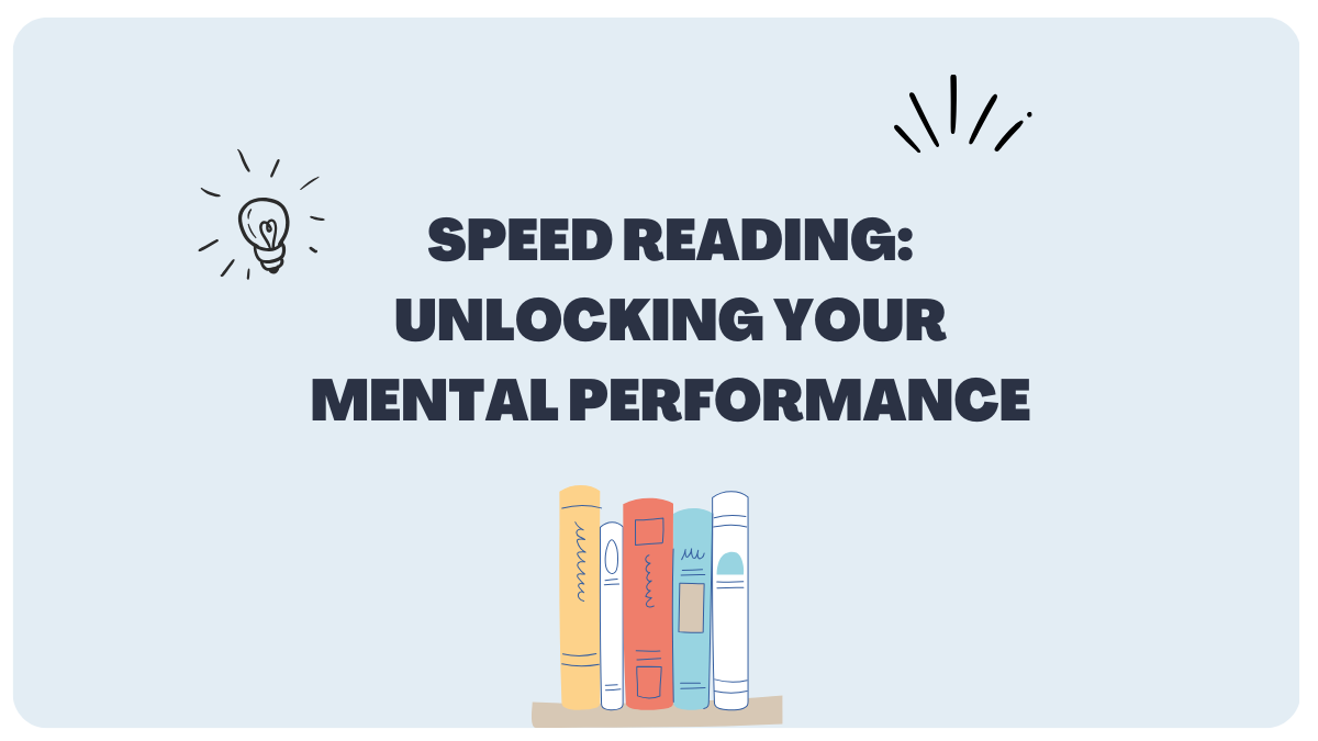Learn Mental Performance' book. A person's hand holding the book with the title prominently displayed. Background features a gradient of blue and white hues."